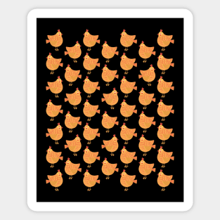 The cute yellow and red chicken pattern, 4 Sticker